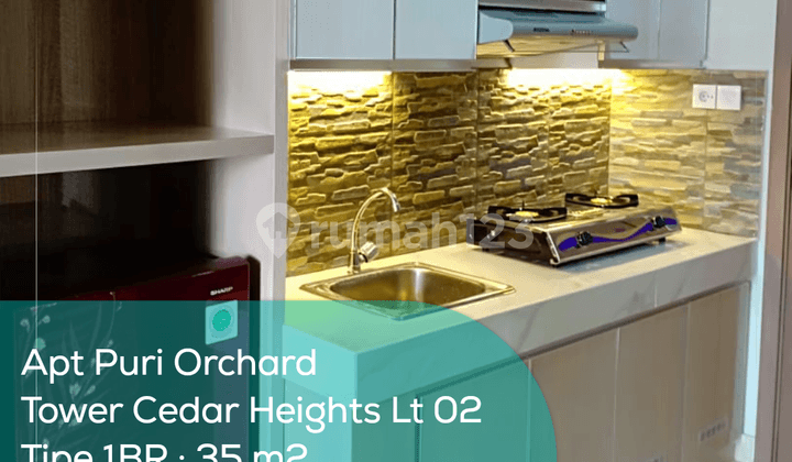 Apartement Puri Orchard Tower Cedar Heights Wing A Lt 02, 1BR, Full Furnished