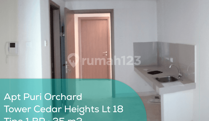 Apartement Puri Orchard Tower Cedar Heights Wing B Lt 18, 1BR, Non Furnished