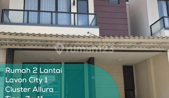 2-Story House in Lavon City 1, Allura Cluster, Type 7X11, Land/Building Area 77/93 M2, Semi-Furnished