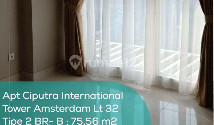 Apartement Ciputra International Tower Amsterdam Lt 32, 2BR-B, Semi Furnished