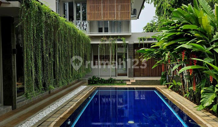 Jual Rumah Mewah Tropical Modern 2 Lantai Furnished Siap Huni Di Veteran Bintaro Jakarta Selatan