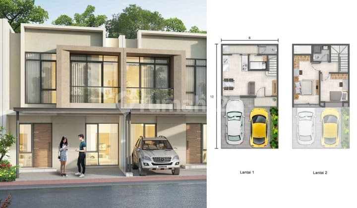 Dijual Rumah PIK 2 ext. Cluster Dallas DAS8 Uk 6x10 Type Ivory