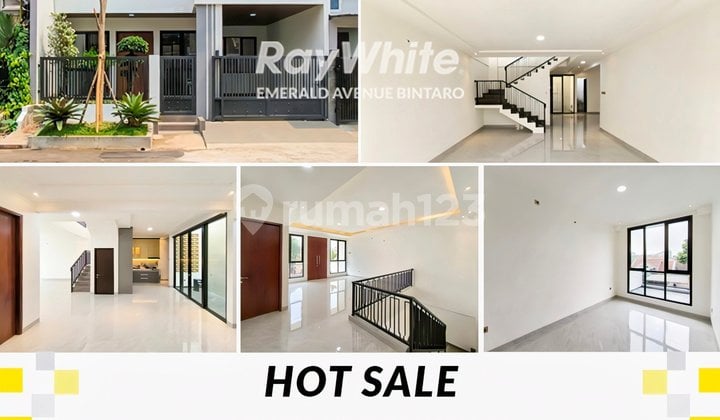 Dijual Segera! Rumah Bangunan Baru, Modern, Lokasi Strategis; Jalan Depan Luas; Hanya 2 Menit Menuju Akses Tol, Stasiun KRL, Bxc Mall, Rspib, Dll di Graha Bintaro, Bintaro Jaya