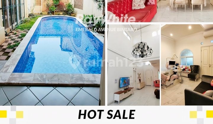Dijual Cepat! Rumah Modern * Kolam Renang, Lokasi Strategis; Dekat Akses Tol; Stasiun KRL, Mall, Rs, Sekolah, Dll di Cluster Permata Oriana, Bintaro, Tangerang Selatan