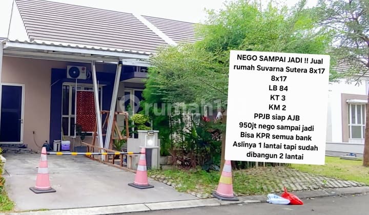 Nego Sampai Jadi !! Jual Rumah Suvarna Sutera 2 Lantai 8x17