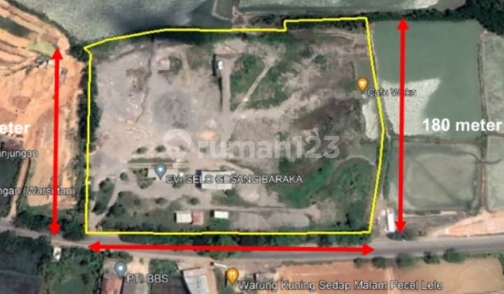 Lahan Nol Jln Propinsi, Dekat Laut, Sdh Urug & Tembok Keliling