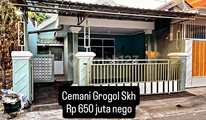 Rumah Cantik Bebas Banjir Lokasi Strategis di Cemani Grogol