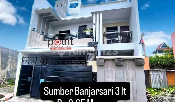 Rumah 3 Lantai di Perumahan Sumber Banjarsari Furnish