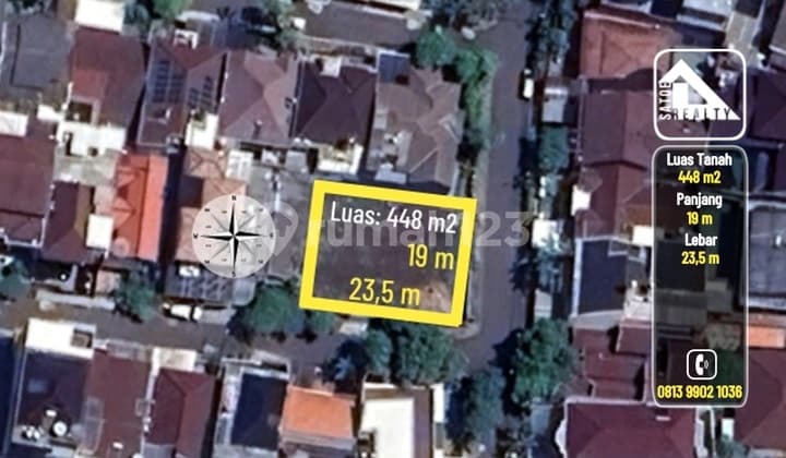 Tanah Kavling Hoek di Area Premium Jl. Gedung Hijau, Pondok Indah