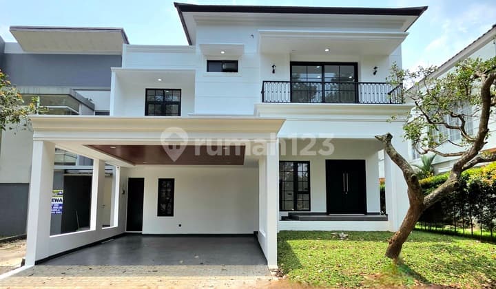 Rumah Brand New Bangunan Mandiri Modern Classic Design di Icon Cosmo BSD City Dekat Exit Tol, Aeon Mall, Pasar Modern.dan Stasiun Cisauk