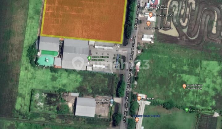 Tanah di Tropodo, Krian, Sidoarjo SHM 9.750 m²