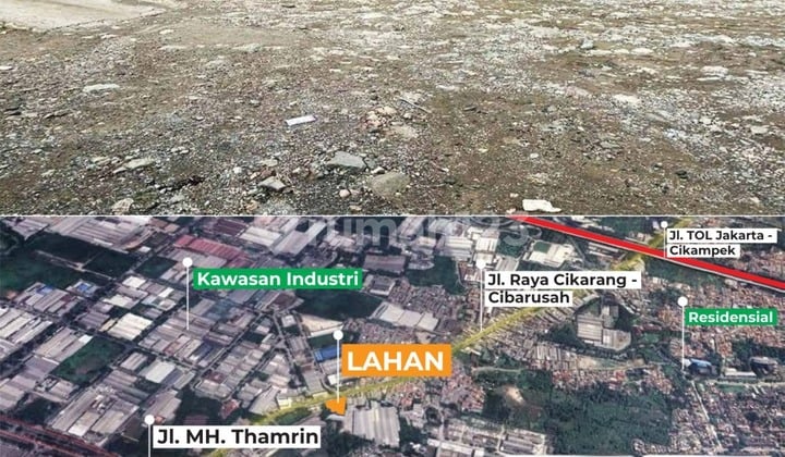 Dijual Tanah Komersil di Jl. Raya Cikarang Cibarusah, Bekasi