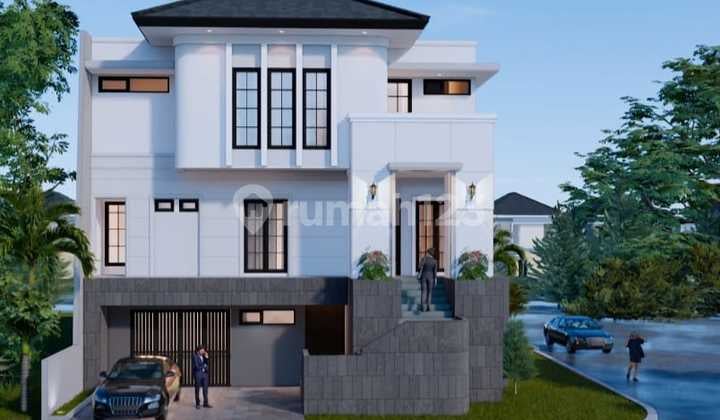 Rumah Modern Design Depan Taman The Eminent BSD
