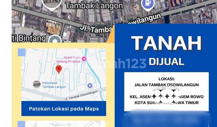 Dijual Tanah Industri Osowilangun Surabaya Murah Dibawah Nilai Appraissal
