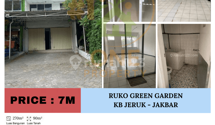 Dijual Ruko di Green Garden - Kedoya, Jakarta Barat