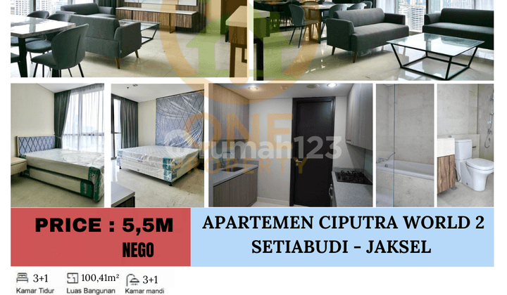 For Sale Apartment Ciputra World 2, South Jakarta