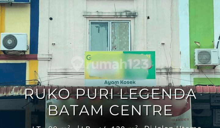 Strategic Shop House Facing the Main Road in Puri Legenda Batam Centre!