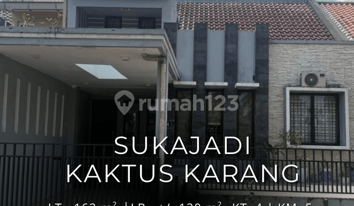 Rumah 1.5 Lantai Full Furnished di Cluster Kaktus Karang Sukajadi! Hadap Taman!