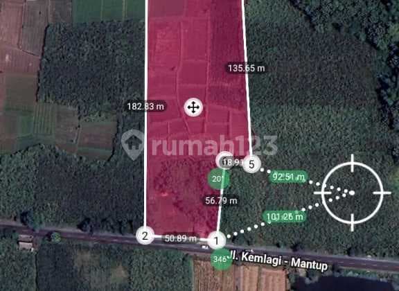 Tanah di Raya Kemlagi Mojokerto Nol Jalan Provinsi (DT)