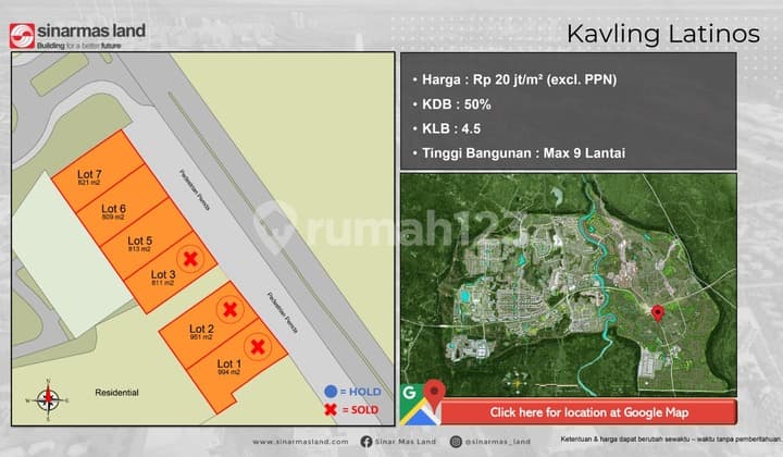 Latinos Commercial Plot in BSD Super Strategic, Suitable for Business