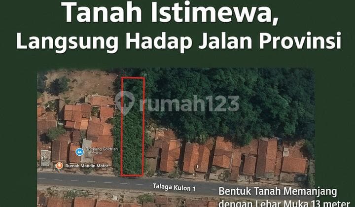 Dijual Kavling/ Tanah di Jalan Raya Talaga, Majalengka - Jawa Barat.