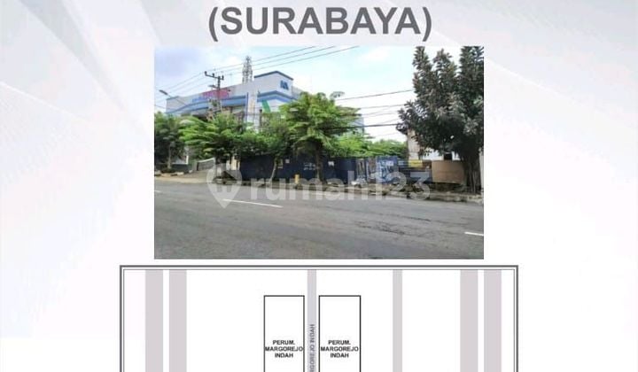 Ca983 Dijual Tanah Komersil Besar Bagus Jalan Protokol di Raya Margorejo Indah Surabaya