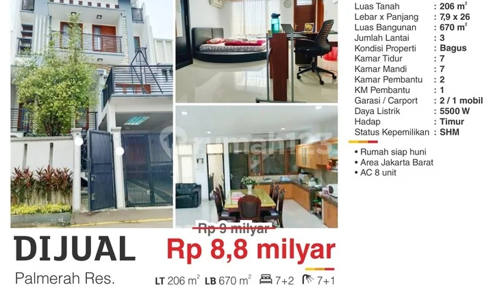 Rumah di Cluster Palmerah Residence, Jakbar.dekat exit tol Rumah di Cluster Palmerah Residence, Jakbar.dekat exit tol