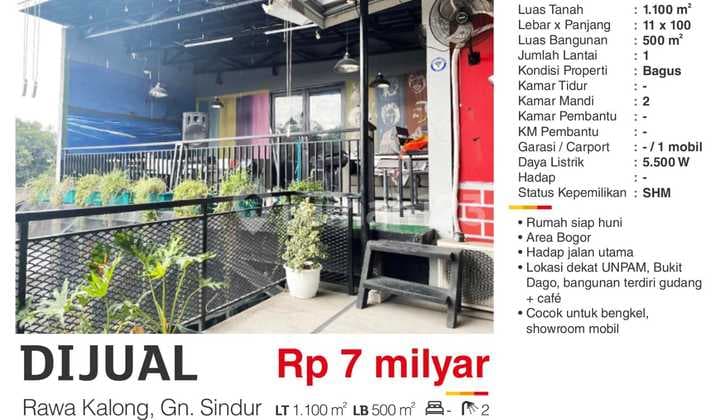 Bangunan Komersial Dan Gudang Gunung Sindur. Dekat Pamulang