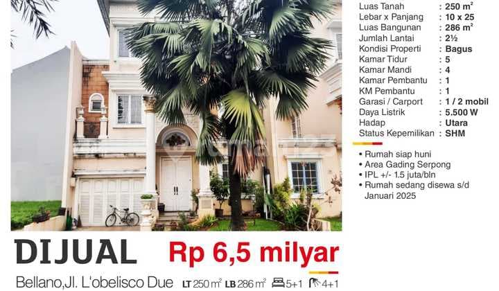 Cluster Bellano House in Gading Serpong Area, South Tangerang