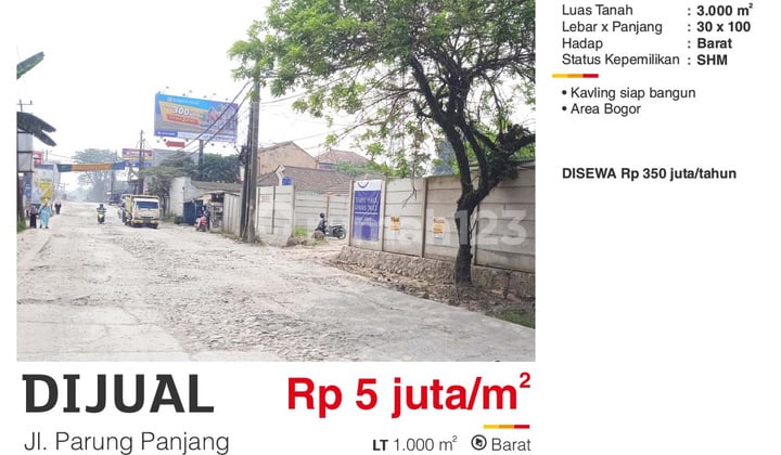 Kavling Siap Bangun, Parung Panjang area.