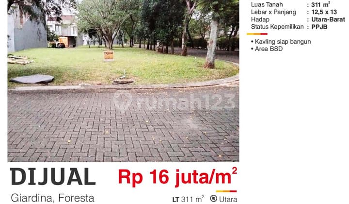 Turun Harga Kavling Di Giardina Foresta, Bsd Area