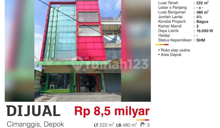 Ruko Siap Usaha Di Cimanggis, Depok Area Ruko Siap Usaha Di Cimanggis, Depok Area