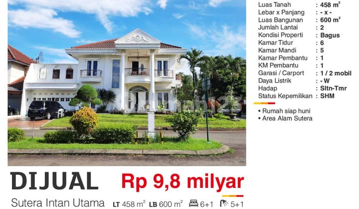 Rumah Di Sutera Intan Utama, Dekat Akses Tol, Lokasi Strategis