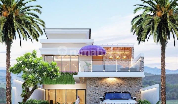 Luxury Villa Desain Tropical Mediterania Lokasi Dekat Canggu