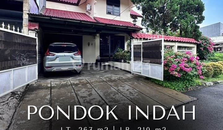 Rumah Asri Halaman Luas di Pondok Indah, LT 267 LB 210