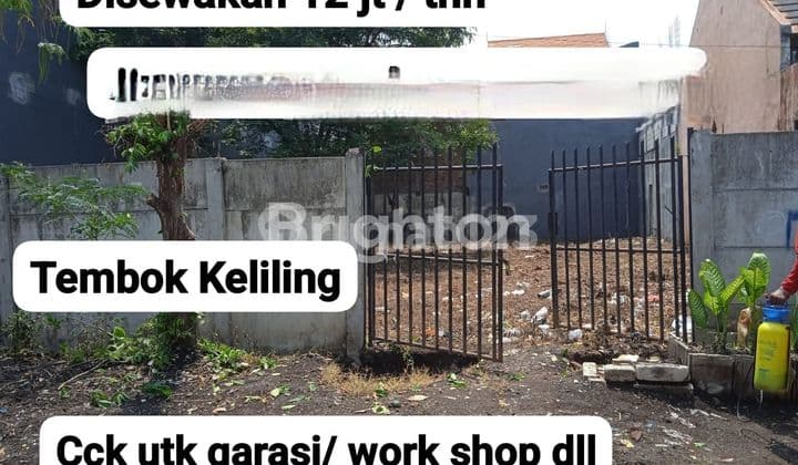 Tanah jalan teluk Etna sudah bepagar tembok