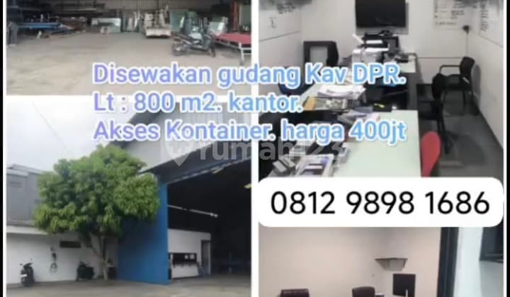 Gudang Cipondoh Kav Dpr Lt 800 bisa Kontener 40"