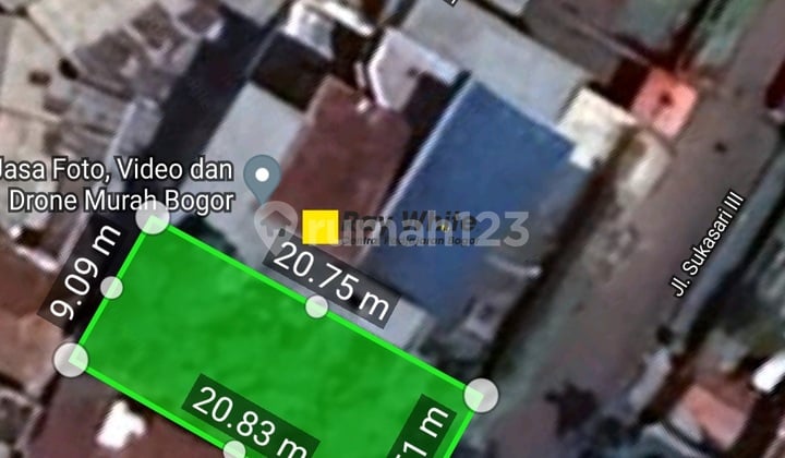 Tanah Kavling di jl sukasari 3 pajajaran, Sukasari