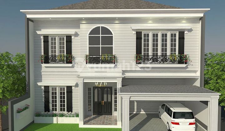 Rumah Mewah Moderen Furnished dengan Fasilitas Kolam Renang di Bintara Bekasi