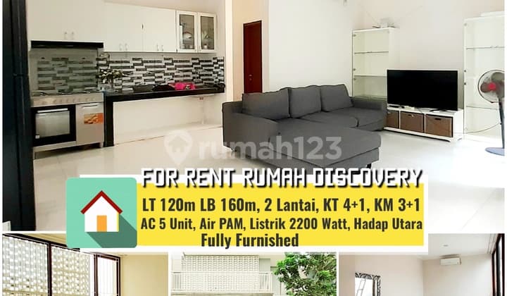 Charming Minimalist House 120Sqm Price 140M/Year Negotiable at Discovery Sector IX Bintaro Jaya