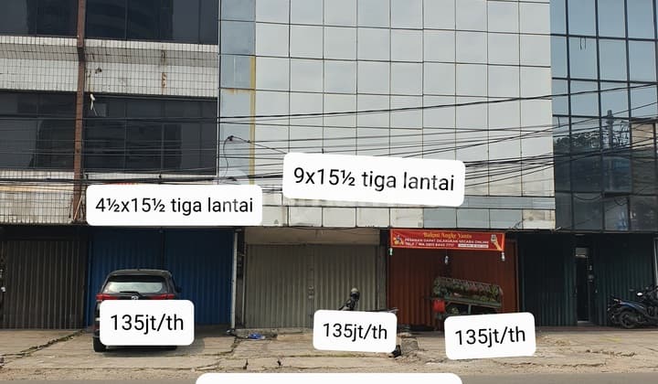 Ruko 3gandeng tepi jl.raya