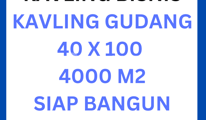 Kavling Gudang di Makassar Siap Bangun Cocok Untuk Invest Usaha
