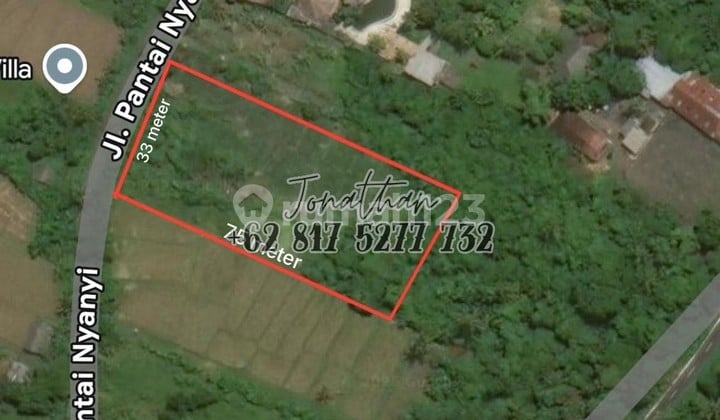 Tanah SHM Pantai Nyanyi Beraban Cocok Investasi dan Villa - Lsadt