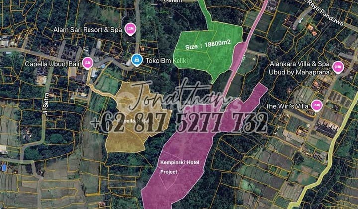 Riverfront Investment Land in Wos Keliki, Ubud, Bali