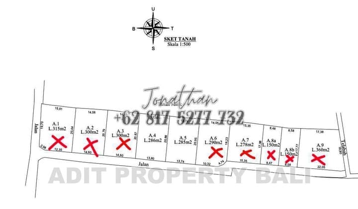 Tanah SHM Bidadari Seminyak Dekat Sunset Road - Lsadt
