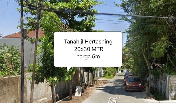 Tanah Jalan Hertasning Makassar (20x30 Mtr) Dekat Pettarani Panakkukang Pengayoman