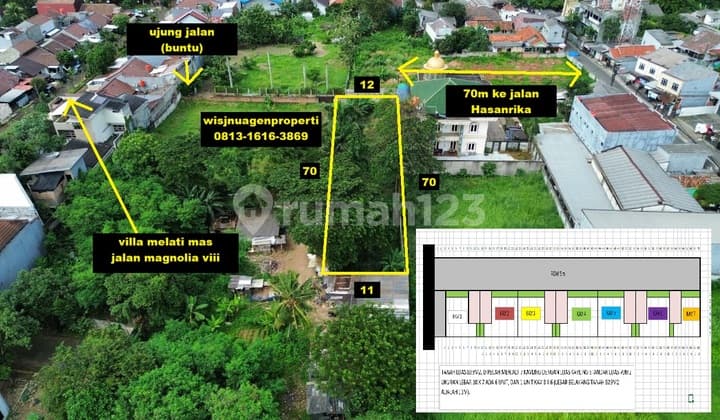 Tanah Strategis Murah Jelupang Dekat Villa Melati Mas dan Melati Mas Regensi