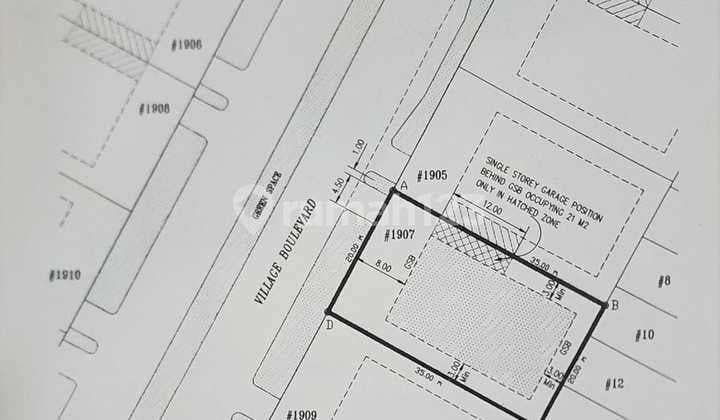 Dijual Cepat Kavling Boulevard Palem Raya Lippo Village