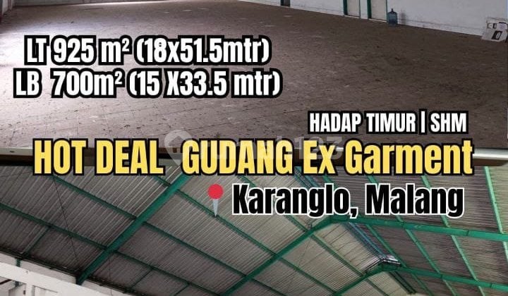 Di Jual Murah Gudang Siap Pakai di Karanglo Indah Atas, Karangploso