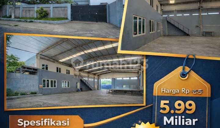 Termurah di Jual Gudang Siap Pakai Lokasi Strategis di Menganti Gresik LT 1000+/-.M²Lb 750M²Shmspecial Rp 5.99M Nego